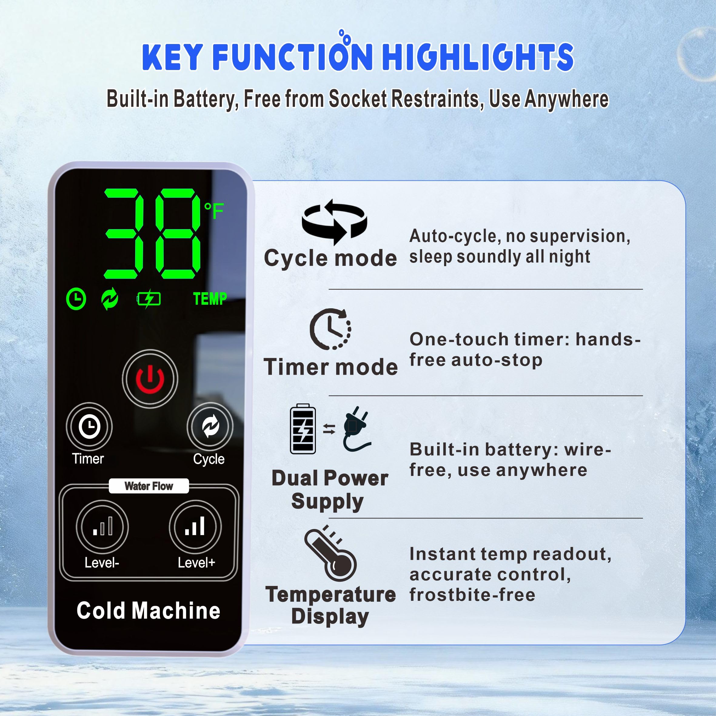 COOLER-TYU: utilisation polyvalente à domicile, hôpital et extérieur.