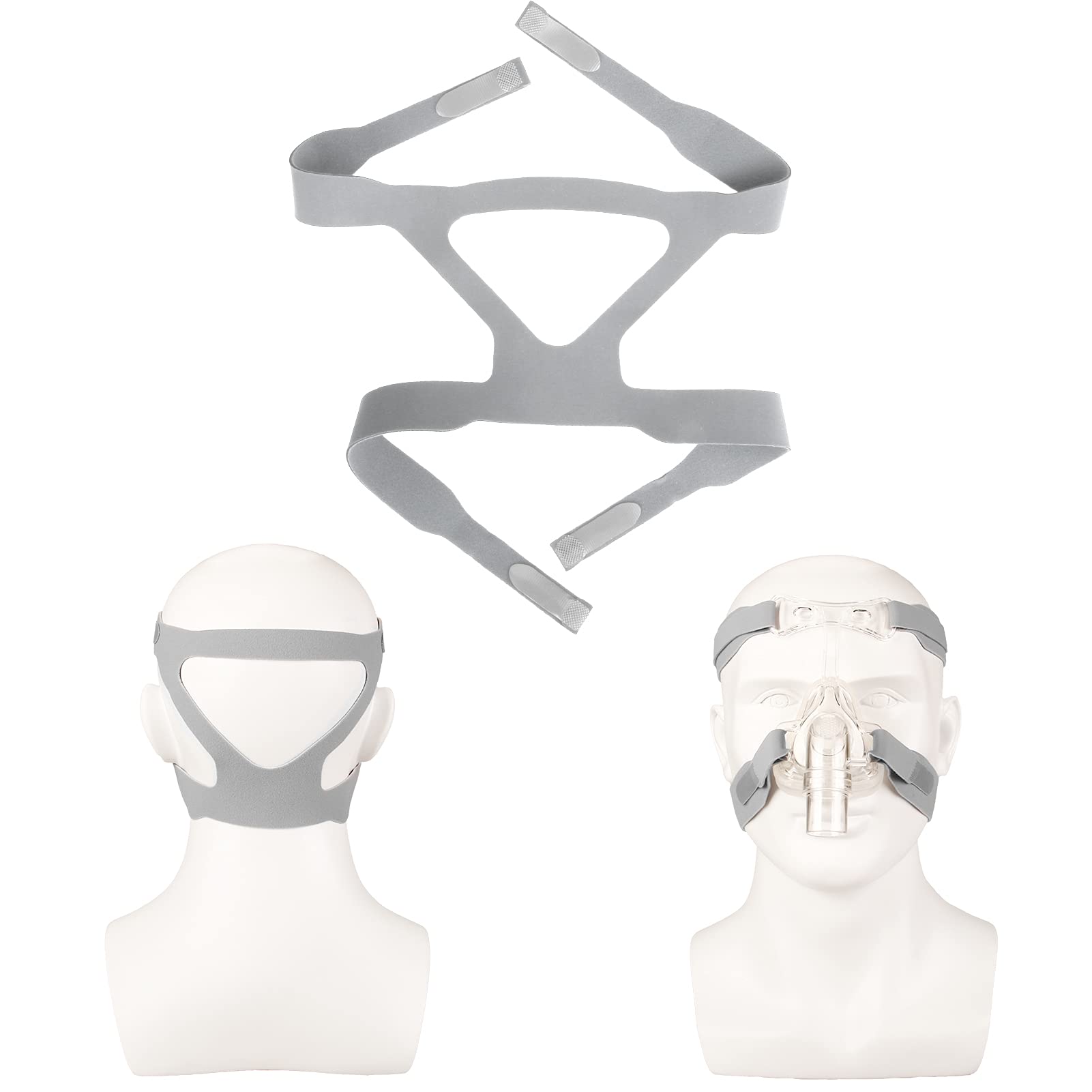 COONLINE harnais-tête universel pour ventilateur gris, confort et compatibilité.