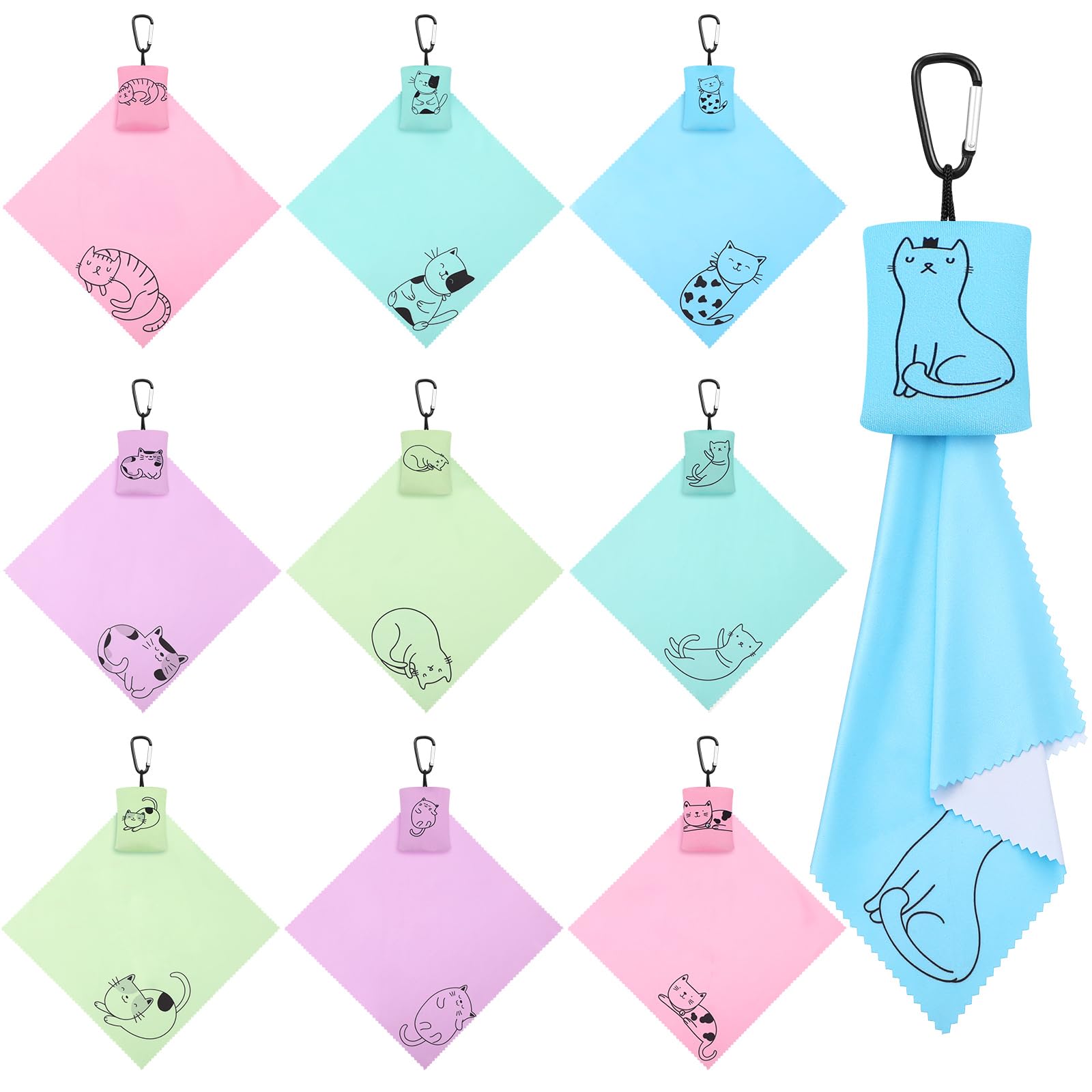 Lingette microfibre Copkim design chat pour lunettes et écrans.