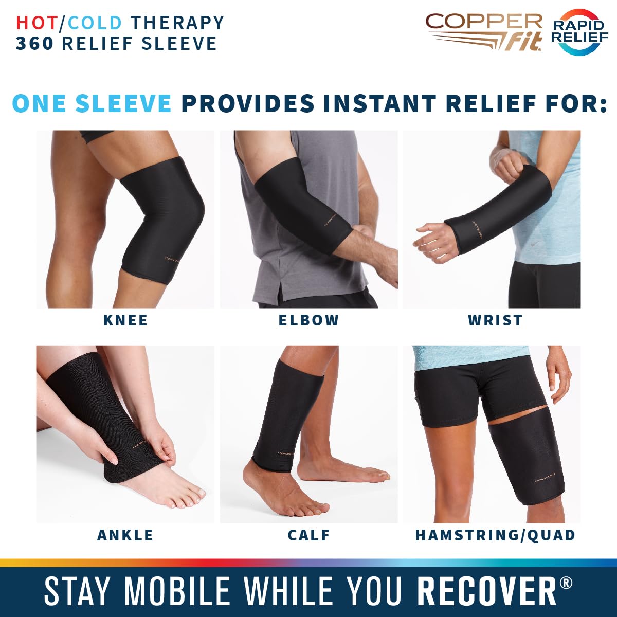 Copper Fit 360 Freeze coude: thérapie modulable pour tendinite légère