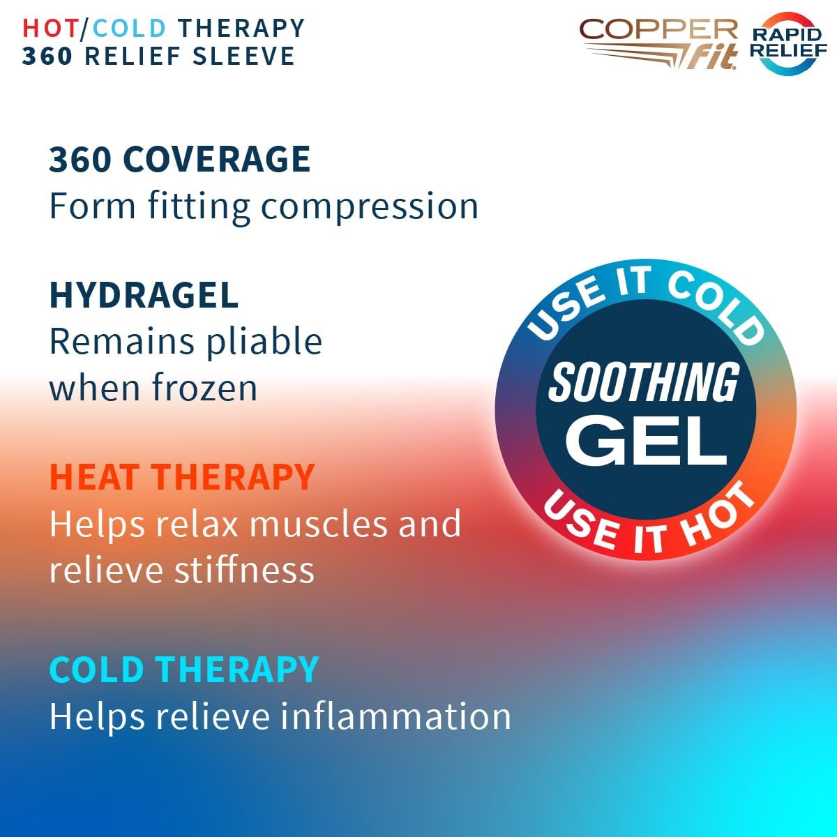 Copper Fit 360 Freeze poignet: compression ciblée et mobilité sans douleur