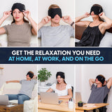 Masque opaque bloquant la lumière pour réduire les stimuli visuels.