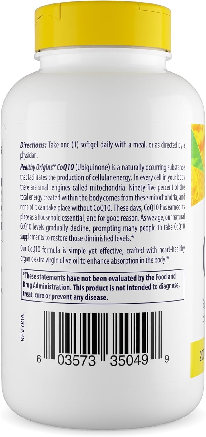 Healthy Origins CoQ10 : gelules 300 mg pour énergie quotidienne