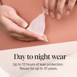 Cora coupe menstruelle base texturée pour une prise en main sûre.