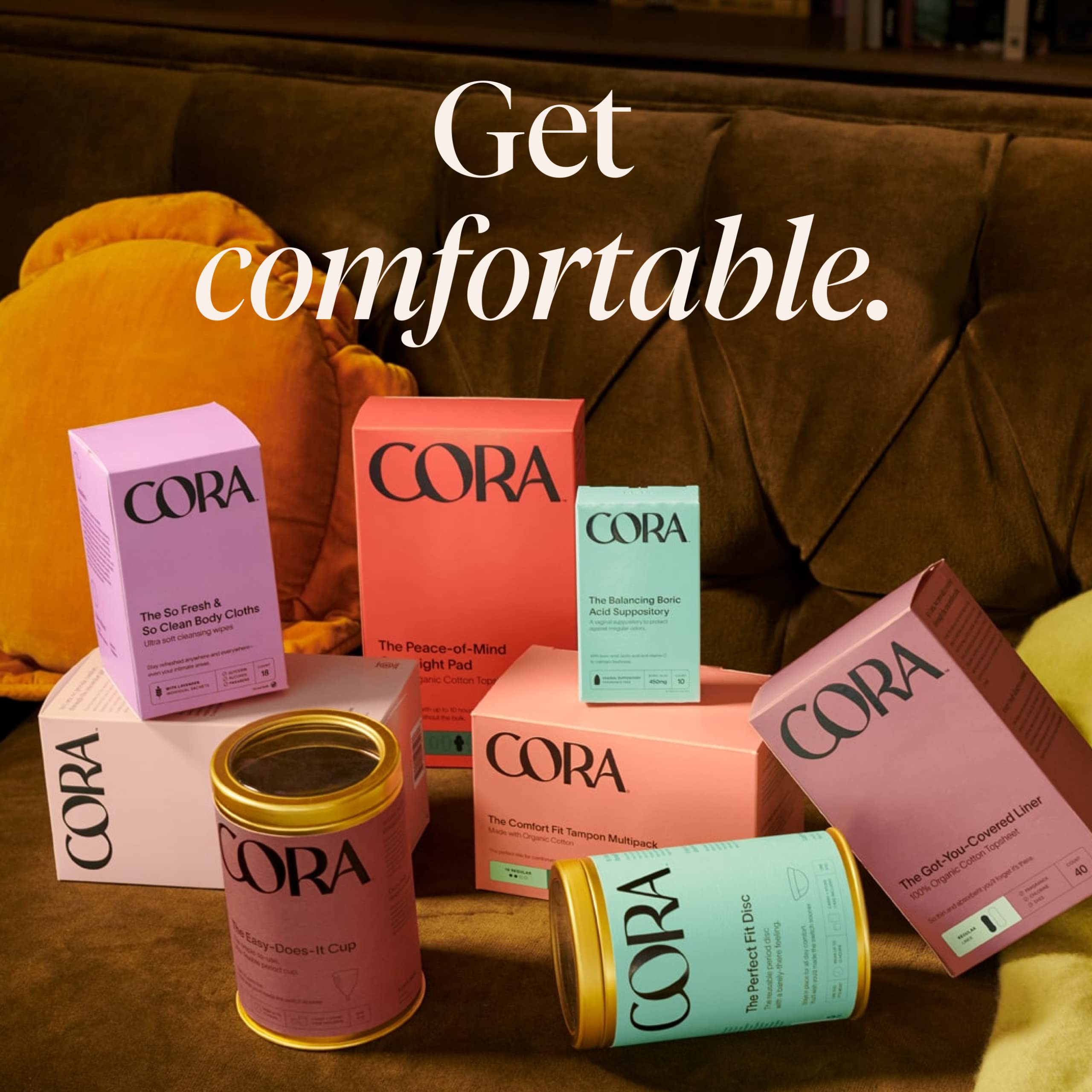 Cora coupe menstruelle confort doux pour une expérience quotidienne agréable.
