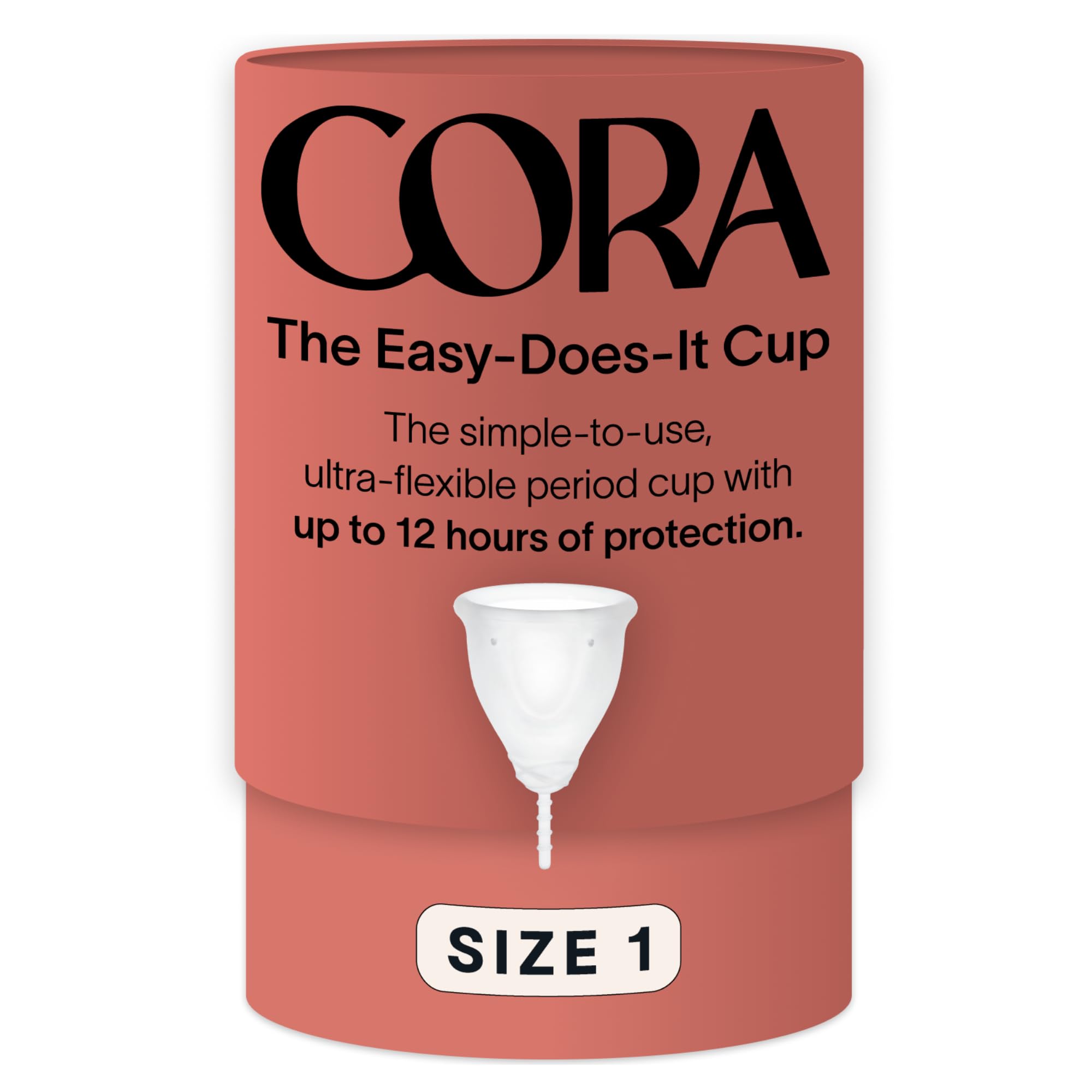 Cora coupe menstruelle taille 1, confort durable et ajustement fiable.