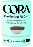 Cora Disque Menstruel Charbon – emballage clair et pratique.
