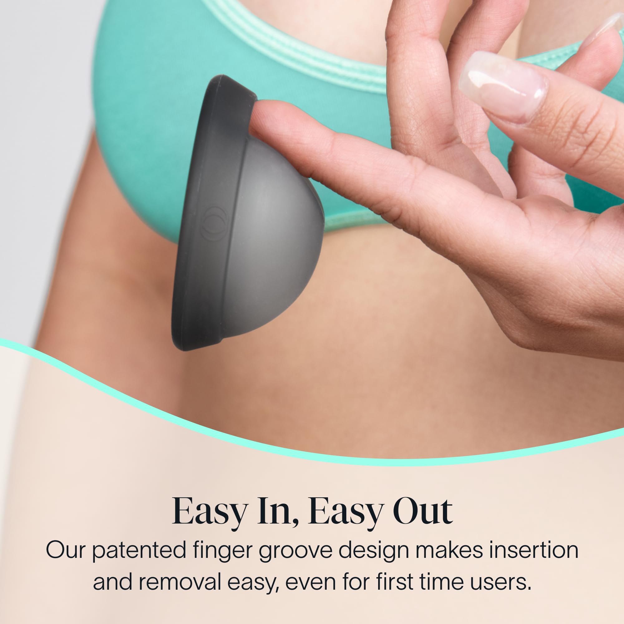 Cora Disque Menstruel Charbon – insertion facile et sensation douce.