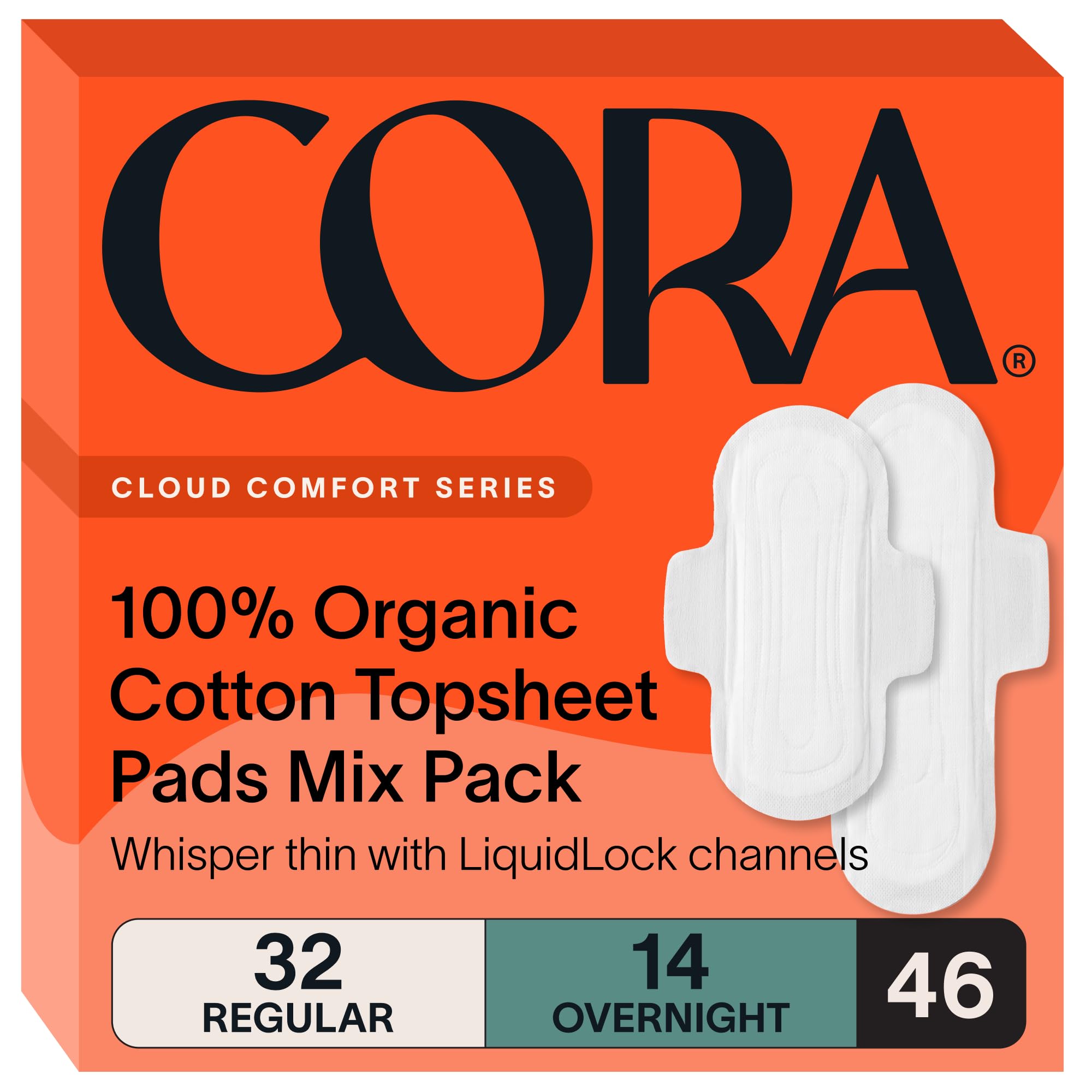 Cora – ensemble de protections périodiques, pratique à ranger.