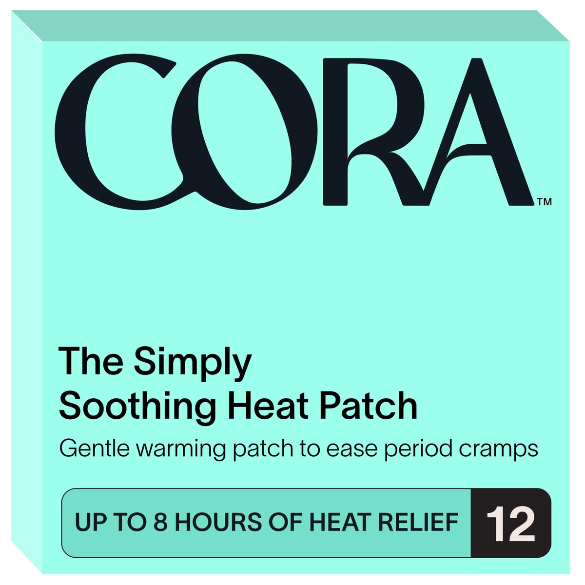 Cora Patch de chaleur en action sous-vêtement pour soulager les douleurs menstruelles.