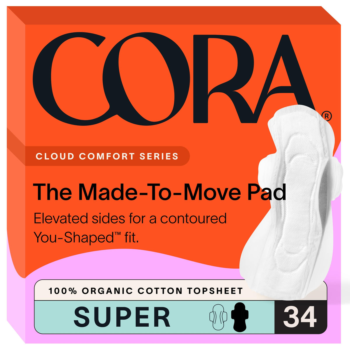 Cora protections dessus coton– confort et contour adaptés pour rester à l'aise toute la journée.