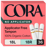 Tampons Cora coton bio sans applicateur – léger et confortable pour le quotidien.