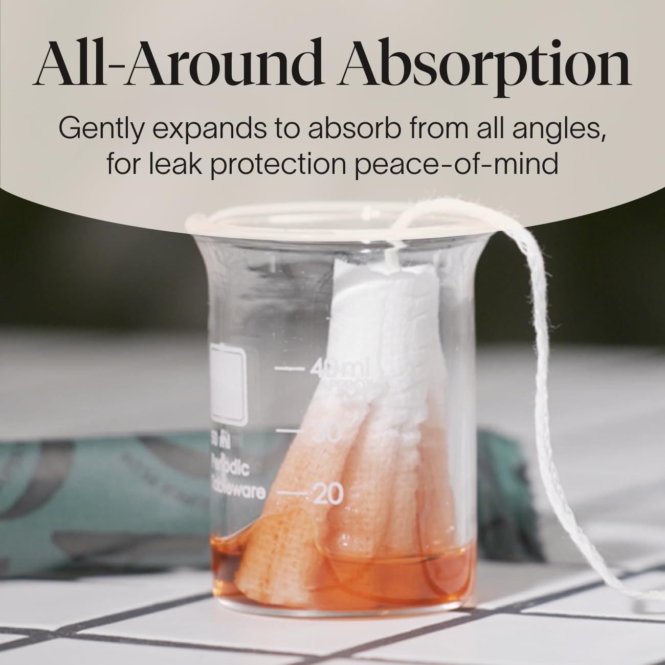 Tampons expansion Cora pour absorption sous tous les angles, StayDry inclus.