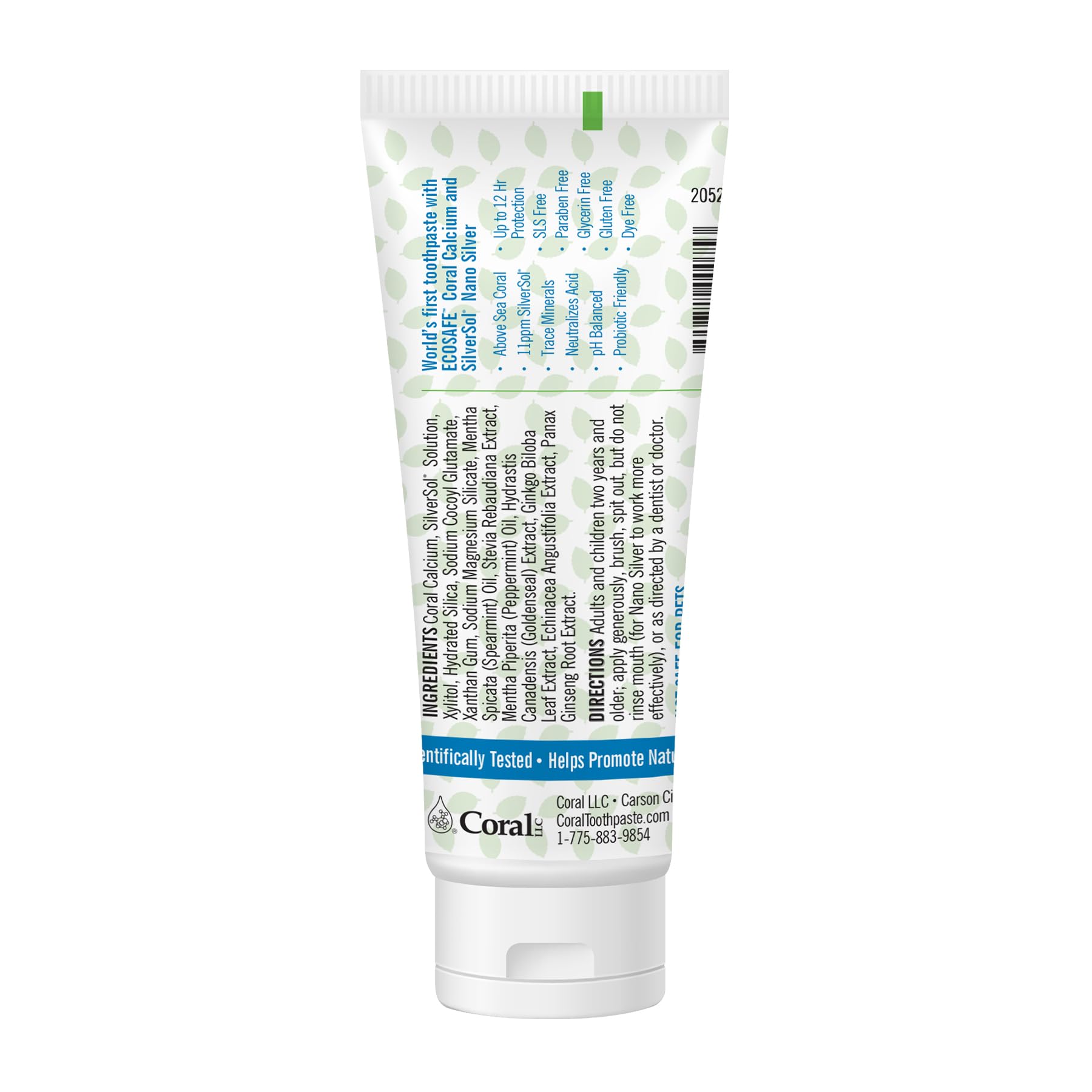 Coral White Nano Silver, sensation de propreté durable après brossage.