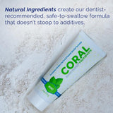 Coral White Nano Silver avec xylitol pour un brossage doux.