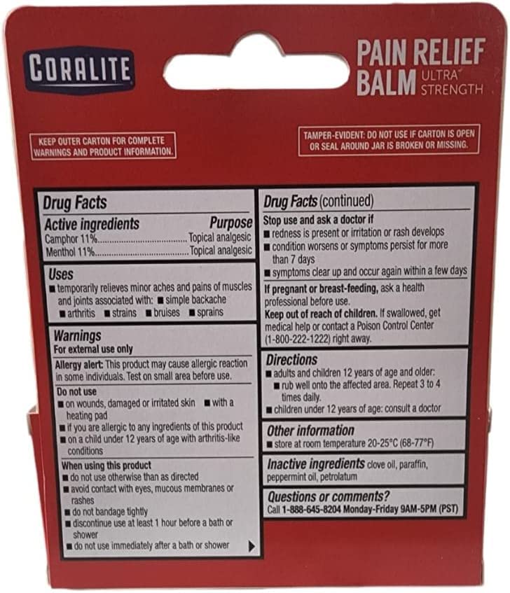 Coralite conteneur-18g creme-relief, usage ponctuel pour courbatures et tensions.