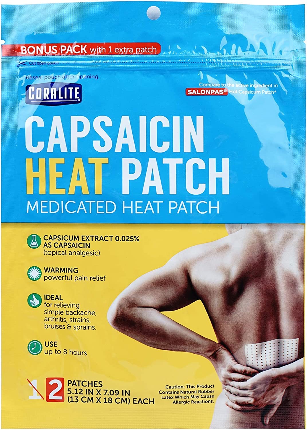 Coralite patch capsaicine — utilisation près des articulations pour une mobilité guidée.