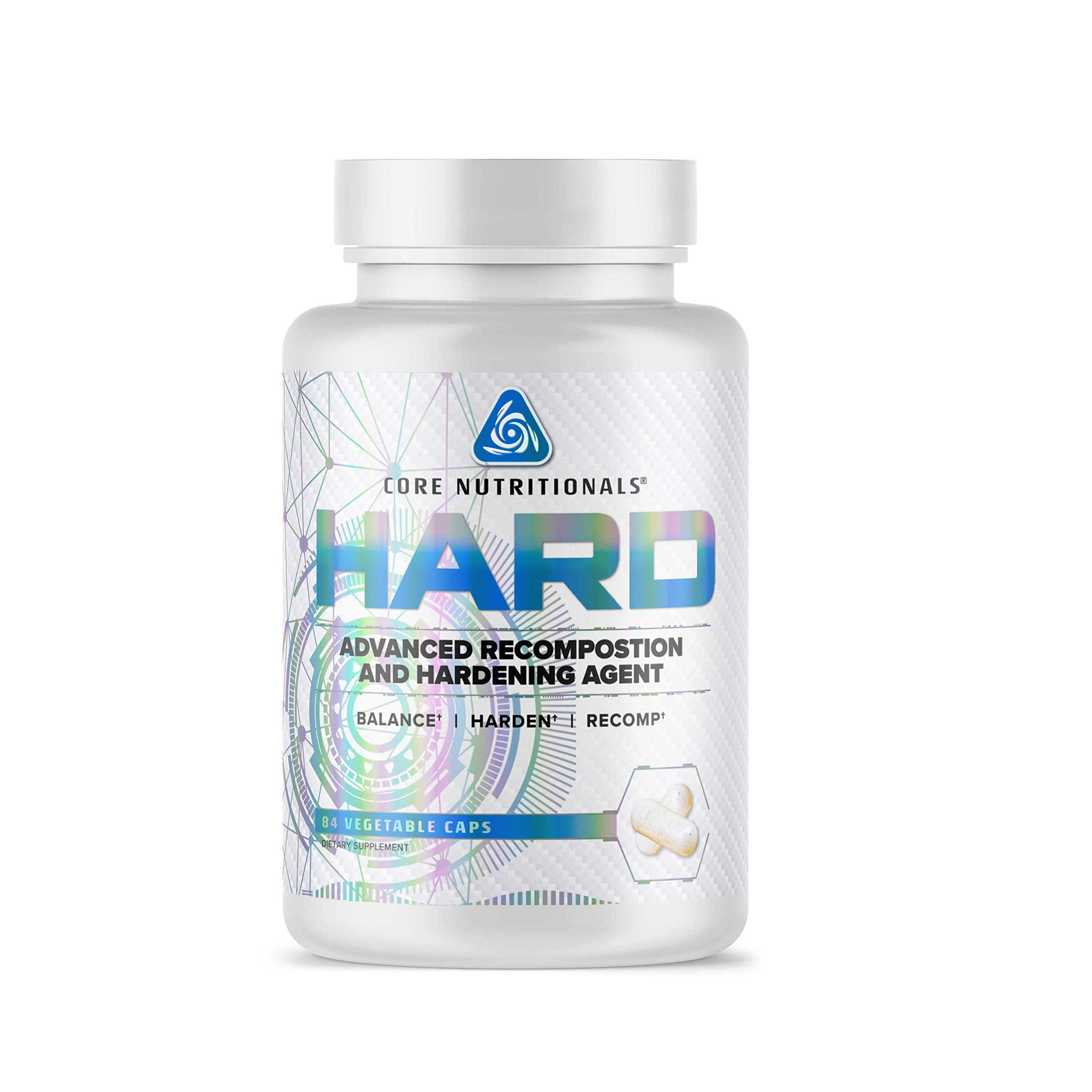Core HARD: bouteille de gélules, soutien potentiel à la recomposition corporelle.