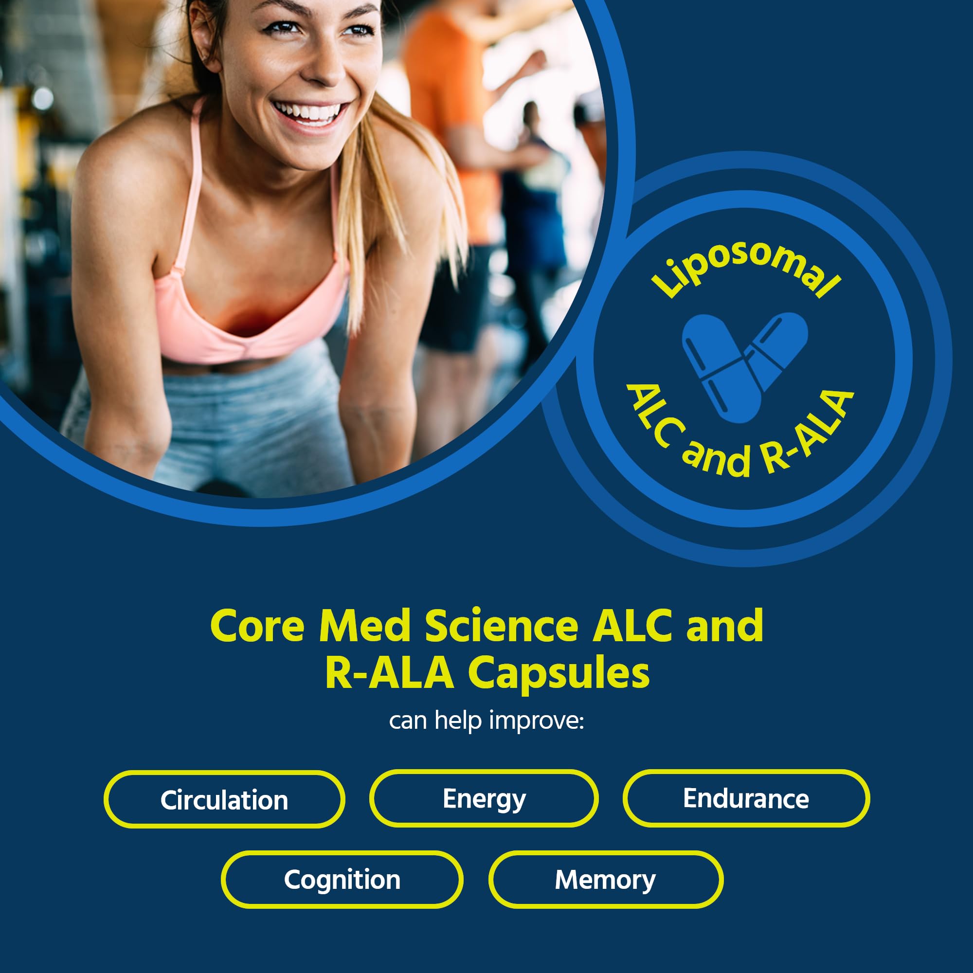 Core Med Science offre une absorption liposomale élevée des ALC et R-ALA.