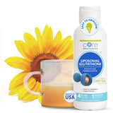 Core Med Science Glutathion Liposomal Liquide, bouteille 120 ml prête à l’emploi pour soutenir l’énergie.