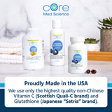 Qualité sans allergènes et sans OGM du glutathion liposomal Core Med Science.