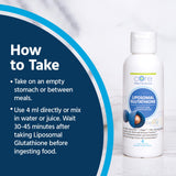 Saveur citron légère du glutathion liposomal Core Med Science pour une prise agréable.