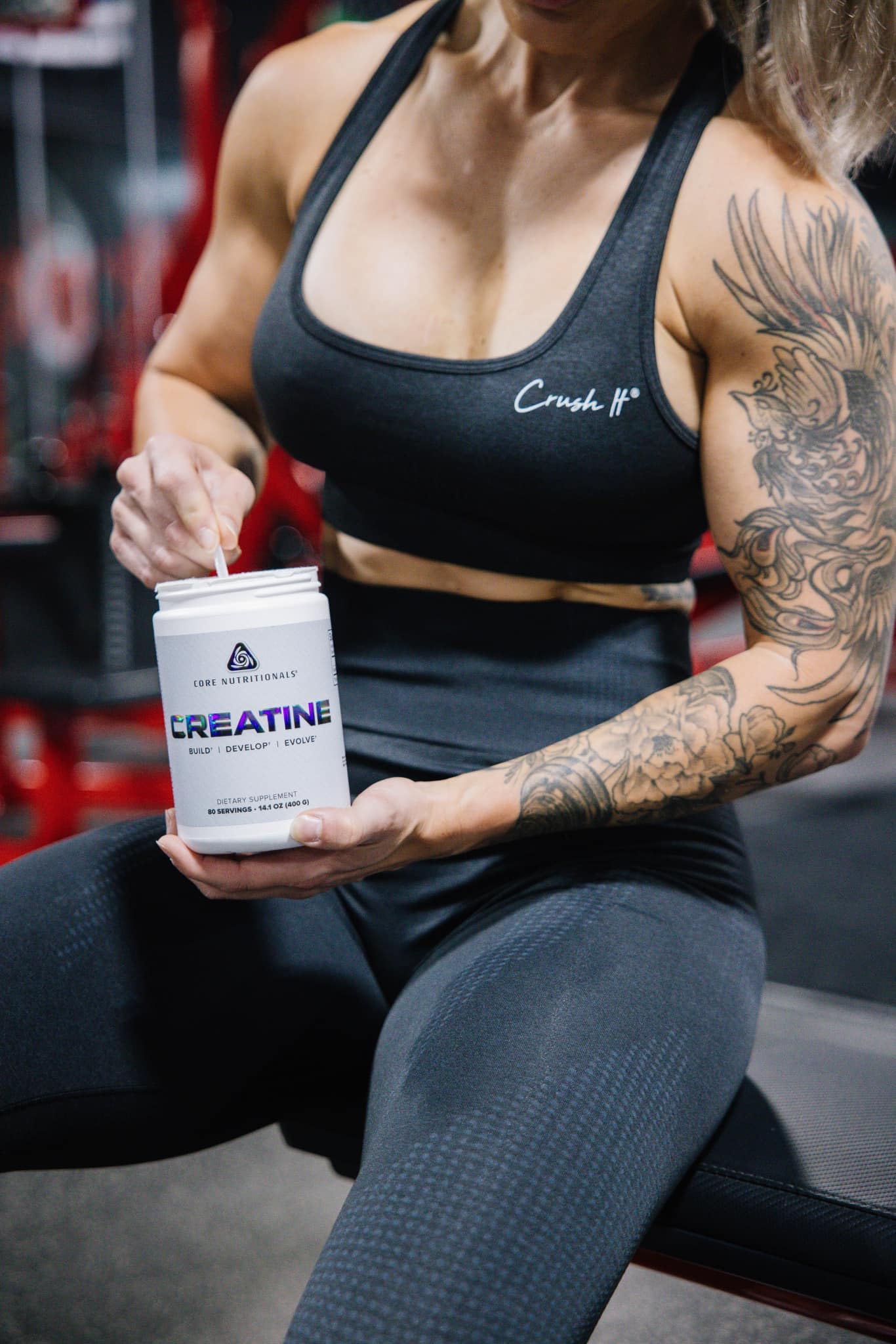 Core Nutritionals Créatine Monohydrate : prise quotidienne simple pour soutenir la force.