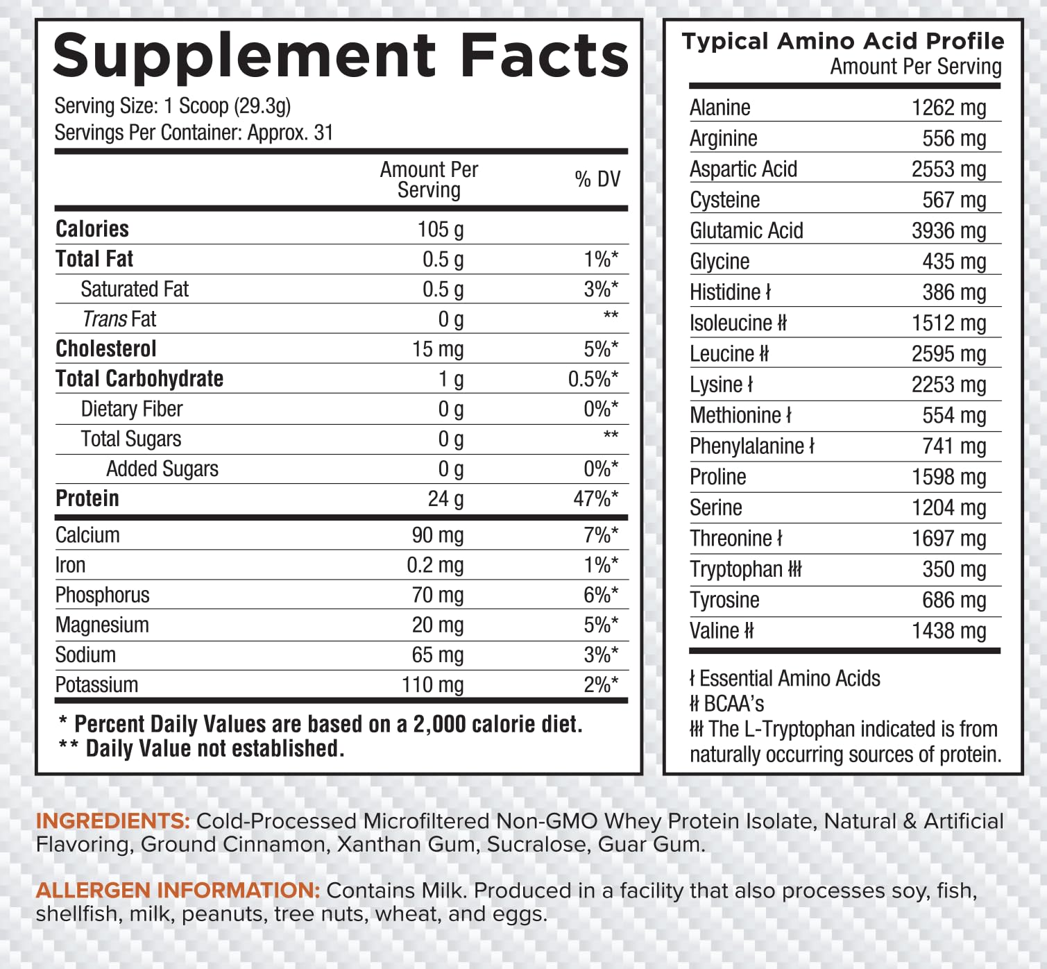 Core Nutritionals Iso Whey Protein Isolate – flacon doseur, dosage pratique et précis.