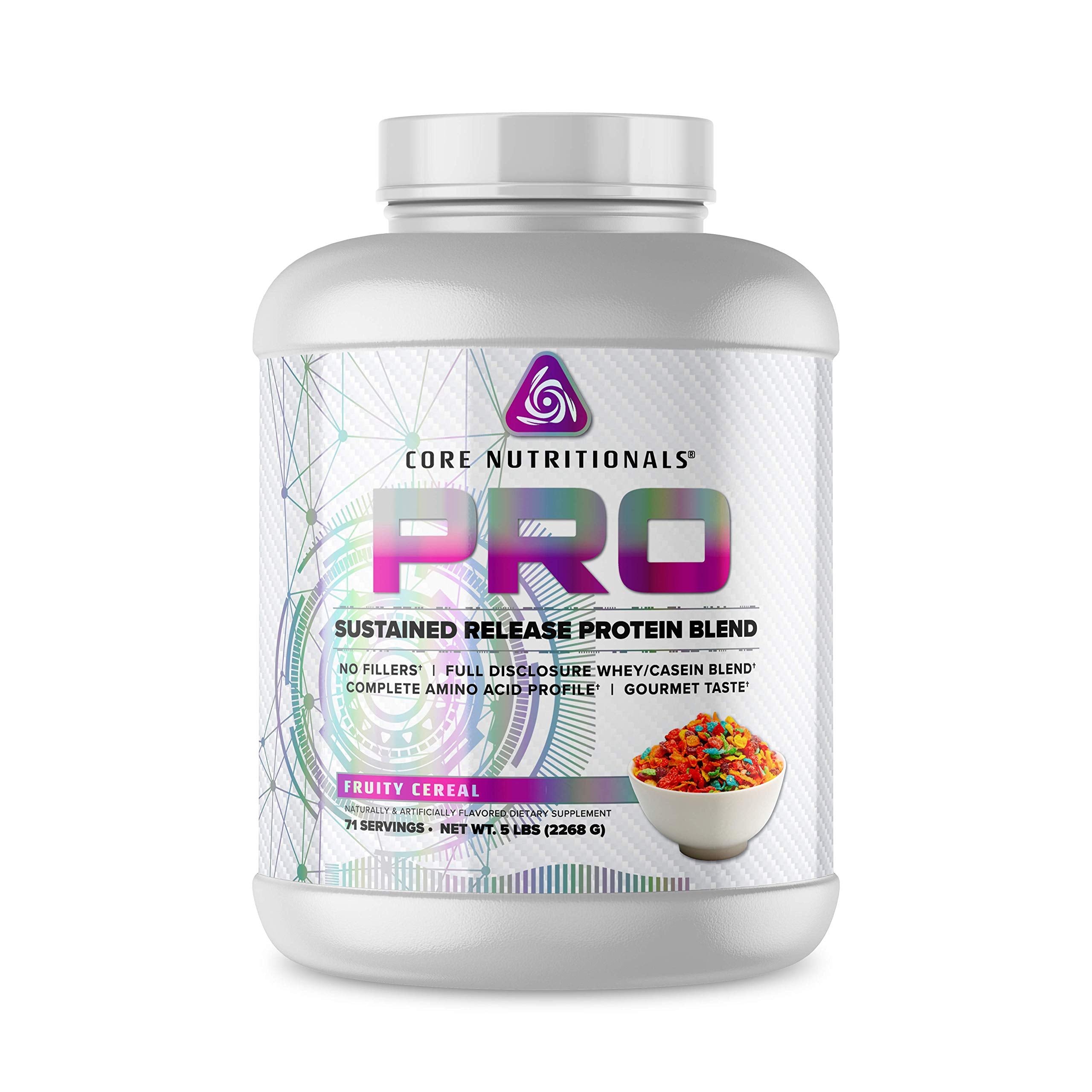 Core Nutritionals Protéine à libération prolongée, bouteille 5 lb, soutien récupération après l’effort.
