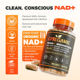 Coreganic NAD+ – résveratrol et ashwagandha pour l’antioxydant et la gestion du stress.