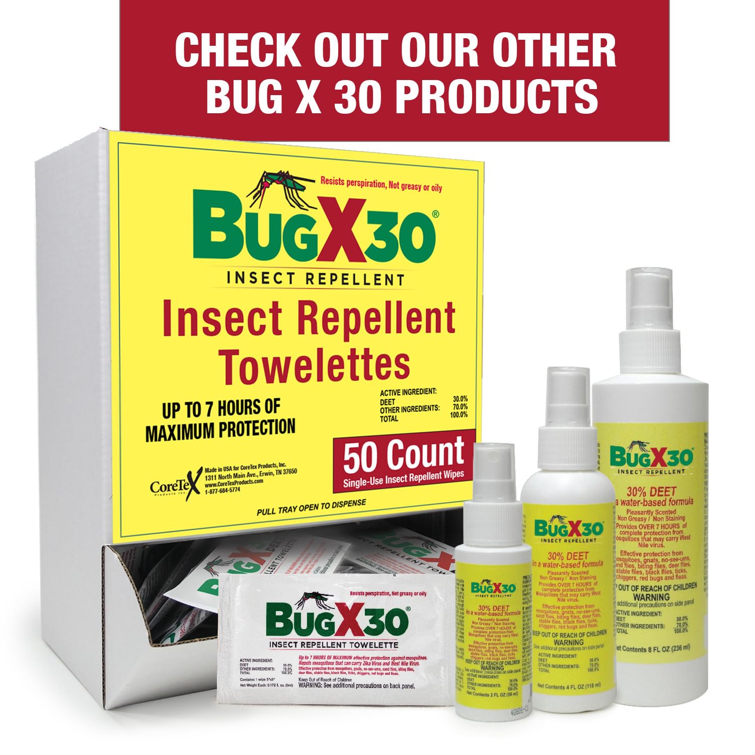 CoreTex Bug X 30 utilisation camping et plage pour une protection durable