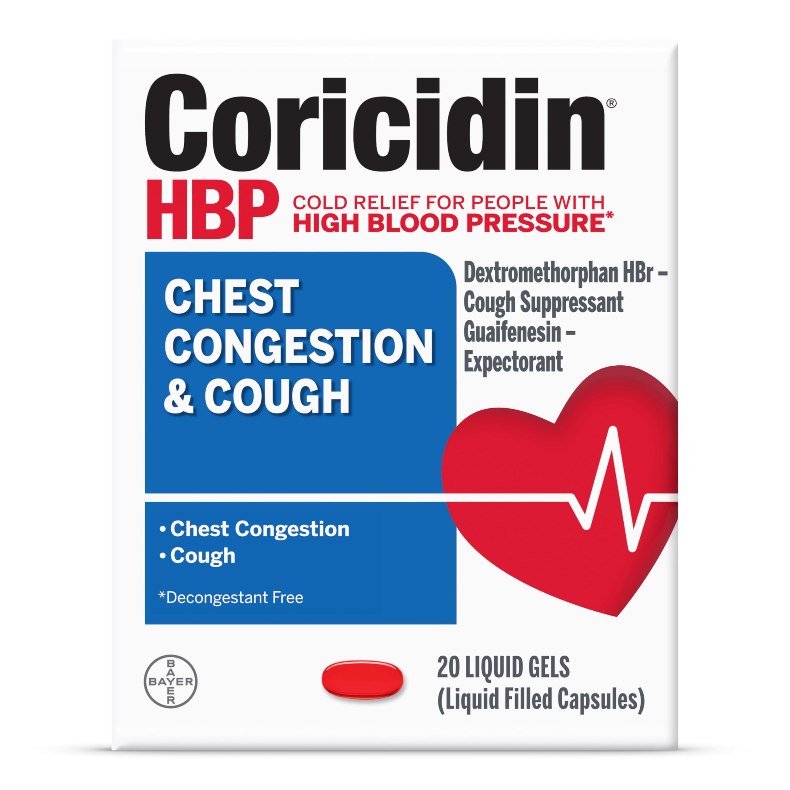 Coricidin HBP bouteille-congestion-toux: visuel d emballage utile lors de toux
