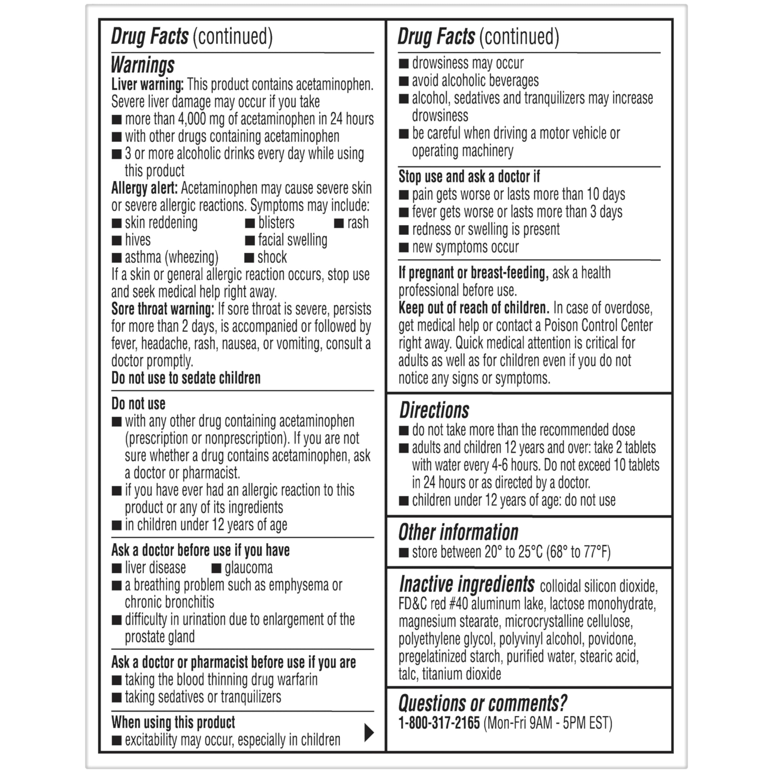 Coricidin HBP bouteille frontale: étiquette lisible pour les doses.