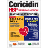 Coricidin HBP – Bouteille Jour pour soulagement sans décongestionnant.