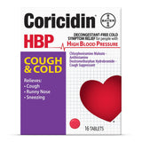 Coricidin HBP comprimé sans décongestion, soulage la toux sans augmenter la tension.