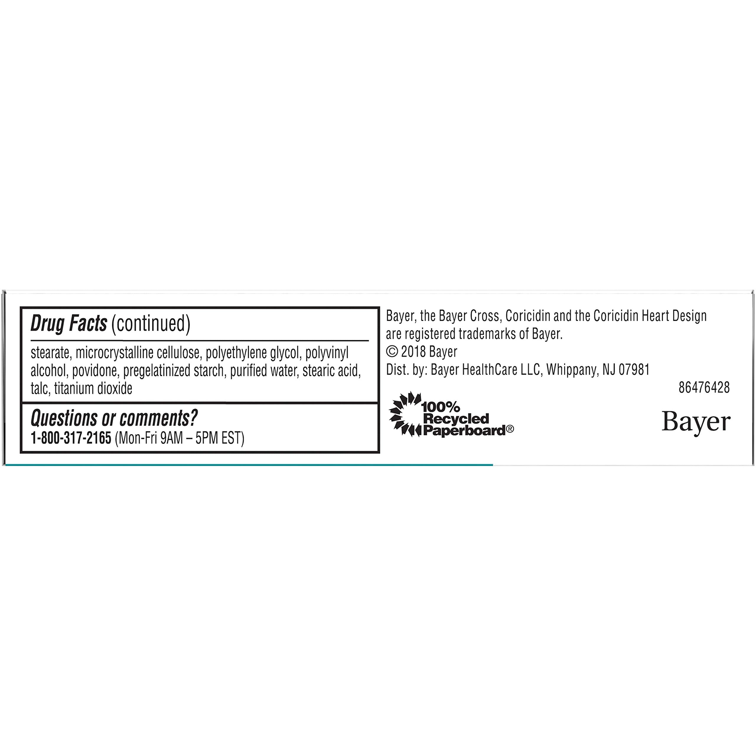 Les comprimés Coricidin HBP avec chlorphéniramine et acétaminophène offrent un soulagement.