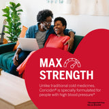 Verre dose Coricidin HBP Jour pour dosage pratique.