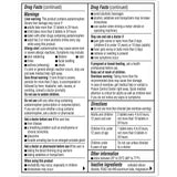 Étiquette des ingrédients Coricidin HBP, claire pour comprendre le dosage.