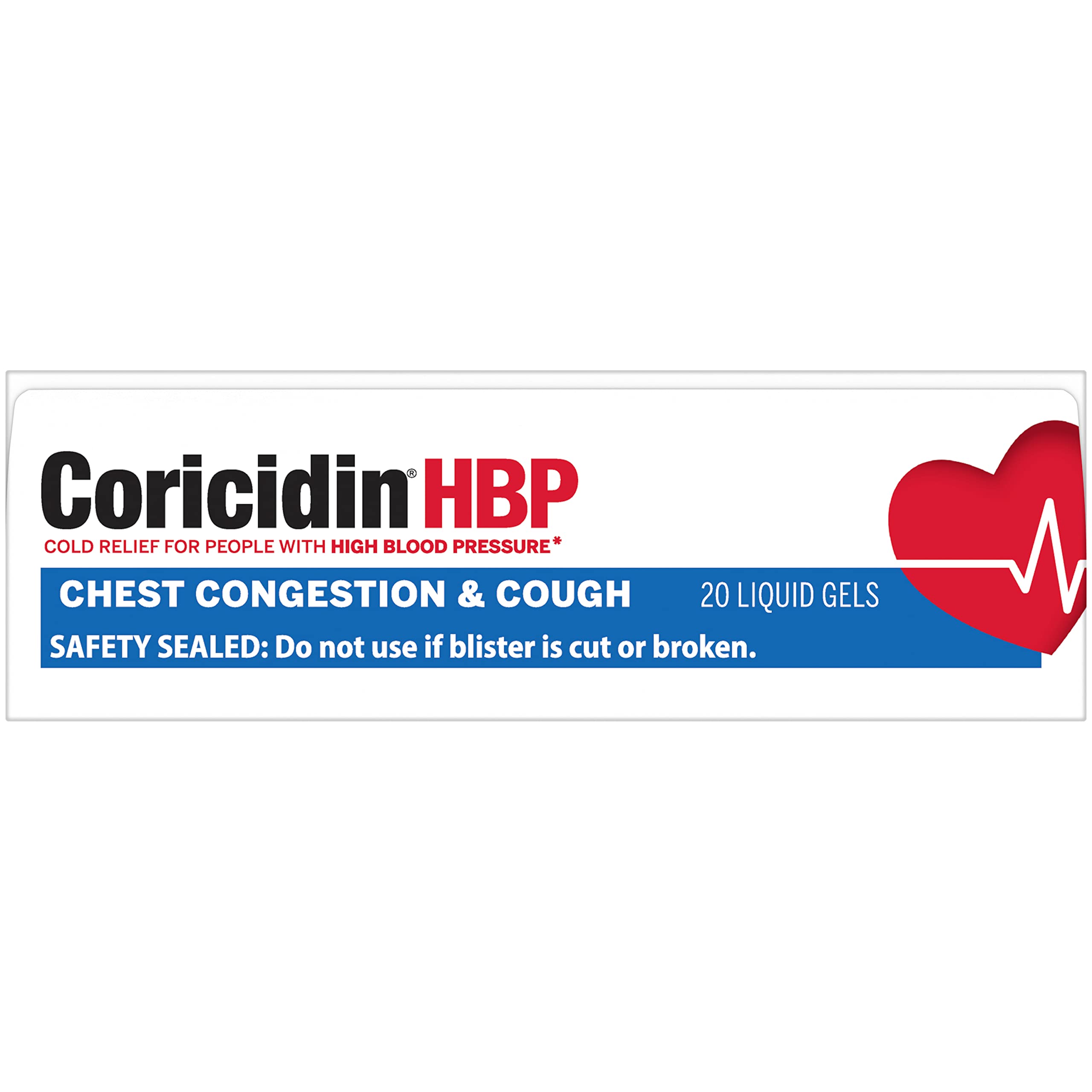 Coricidin HBP Liquigels capsules-rouges: format pratique pour rhume et congestion.