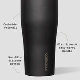 Corkcicle Protein Shaker 30oz, capacité suffisante pour sessions complètes.