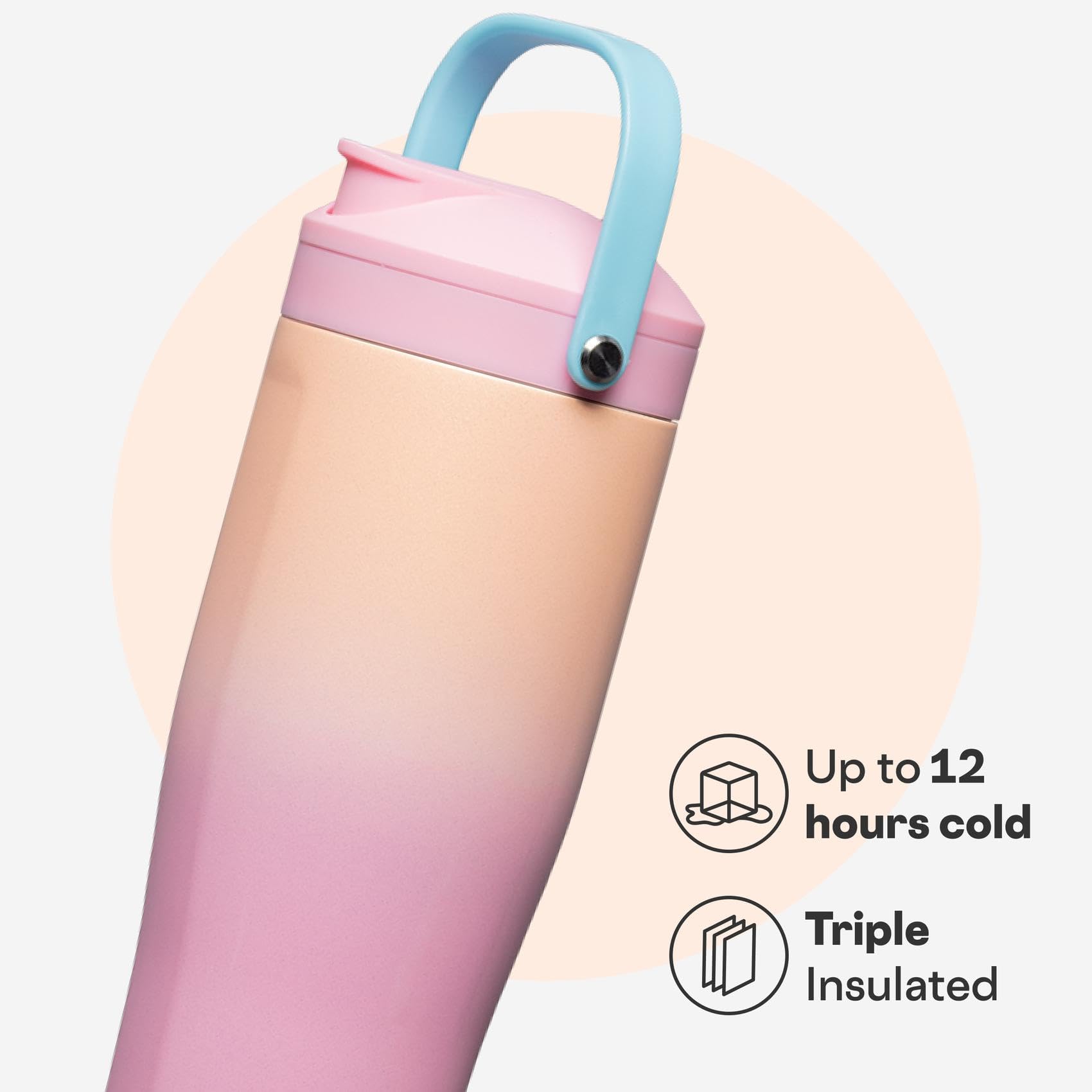 Couvercle-filtre Corkcicle protéine étanche pour eaux aromatisées en déplacement
