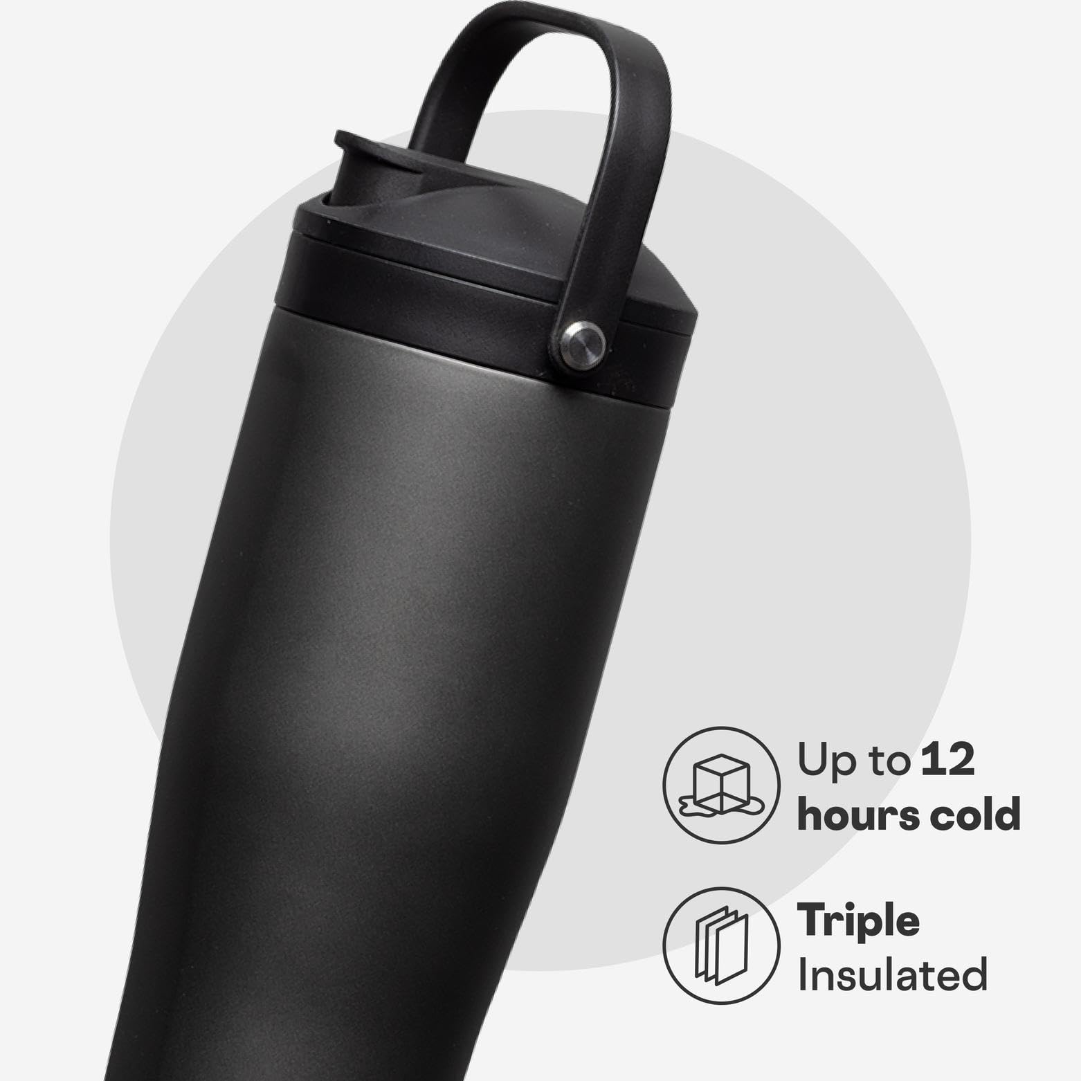 Corkcicle Protein Shaker étanche et facile à transporter sans fuite.