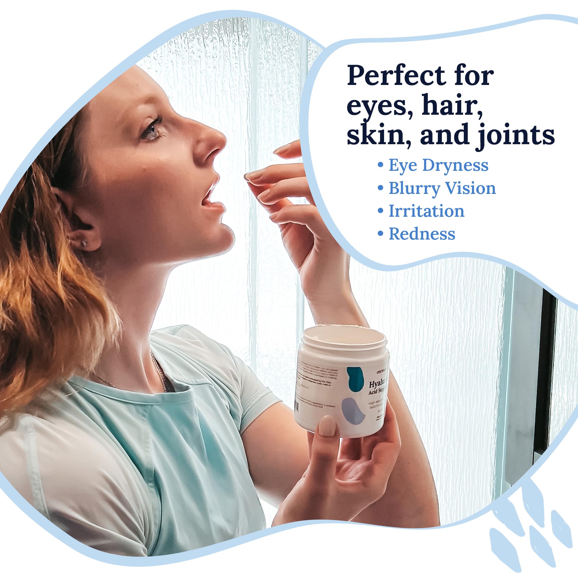 CorneaCare: gelules acide hyaluronique offrant une hydratation oculaire rapide.
