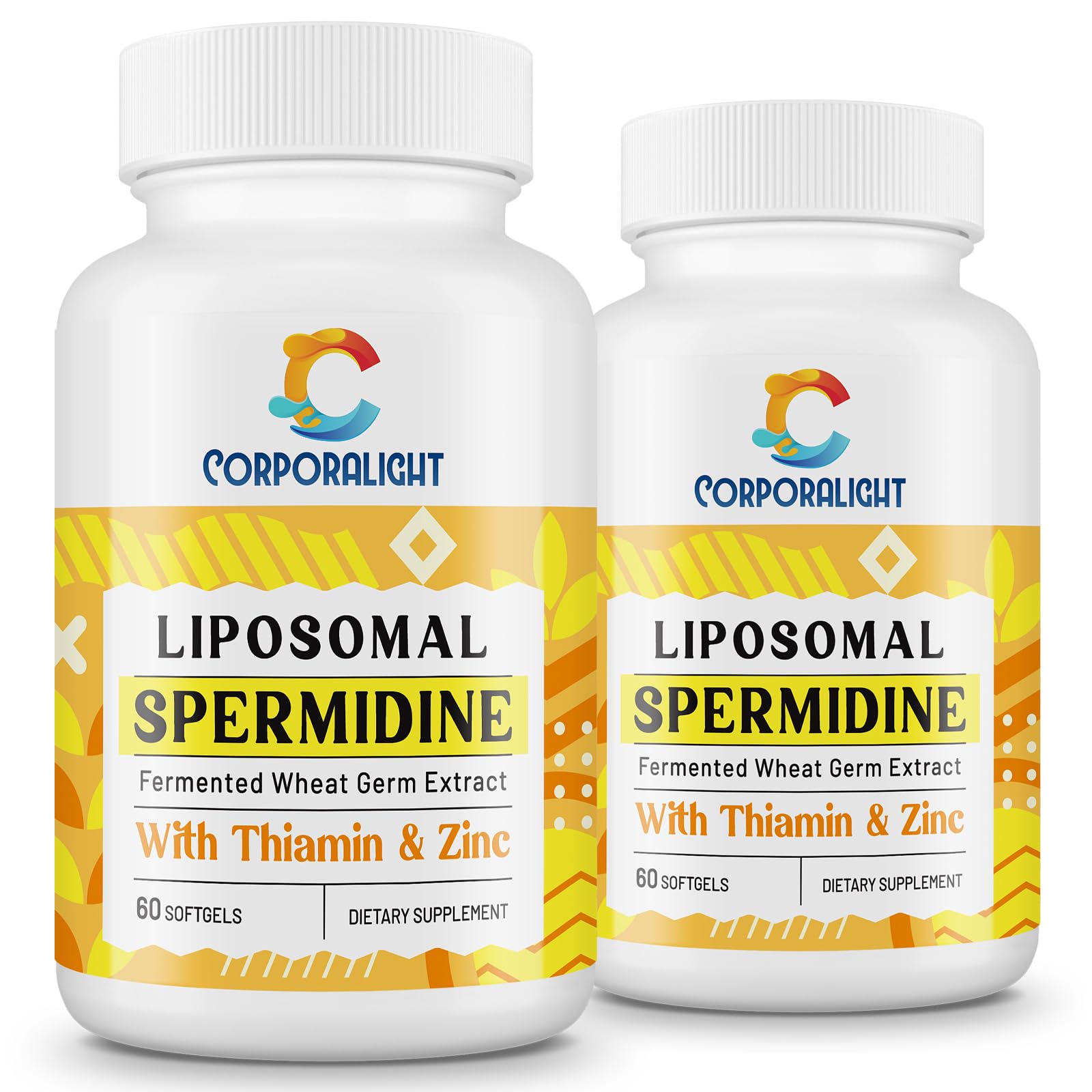 CORPORALIGHT capsule souple Spermidine en bouteille, prise quotidienne pratique.