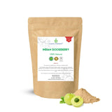 Cosmic Element Amla poudre dans le bocal, prêt pour soins capillaires.