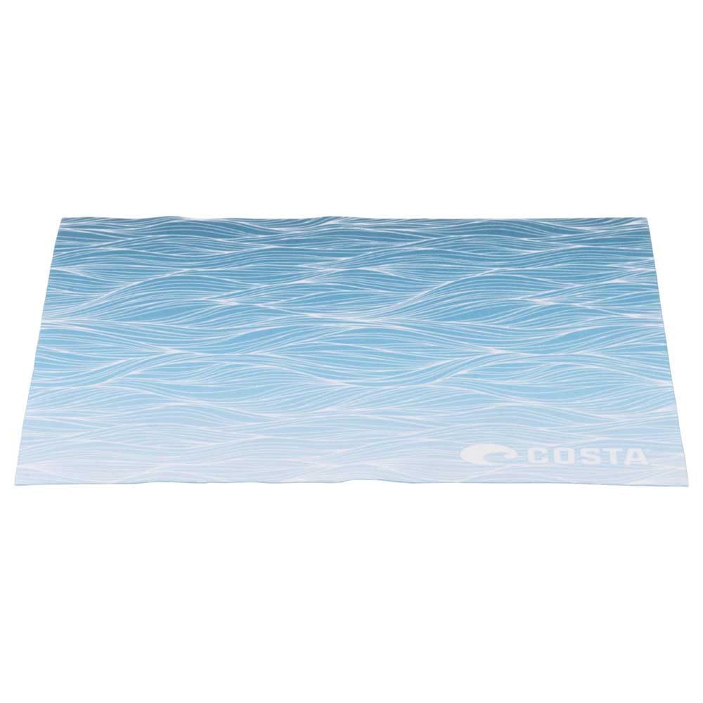 Costa Del Mar chiffon microfibre recyclé bleu Nouvelle Vague nettoie les lunettes sans rayures.