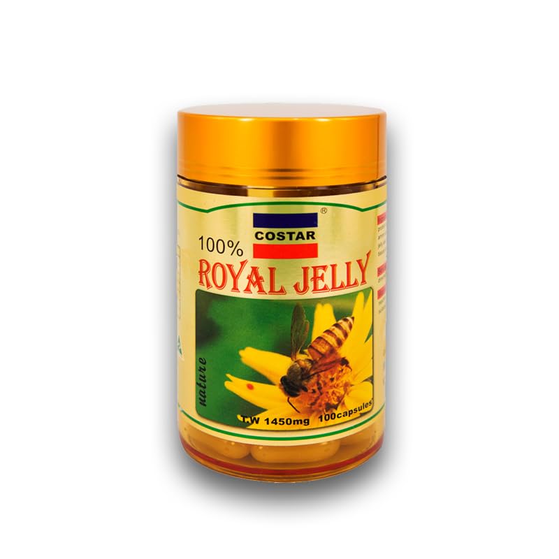 Gelee royale Costar 1450mg — bouteille de capsules pour soutenir l'energie et la vitalite.