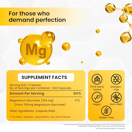 Cosynee Magnesium Glycinate 700 mg — gelules dans la main, dosage pratique