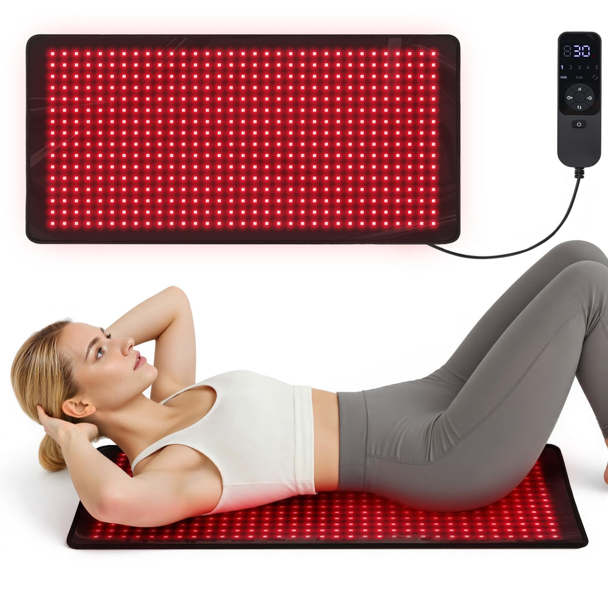 Cosytime matelas therapie lumiere rouge 660nm pour revitaliser la peau et le confort quotidien