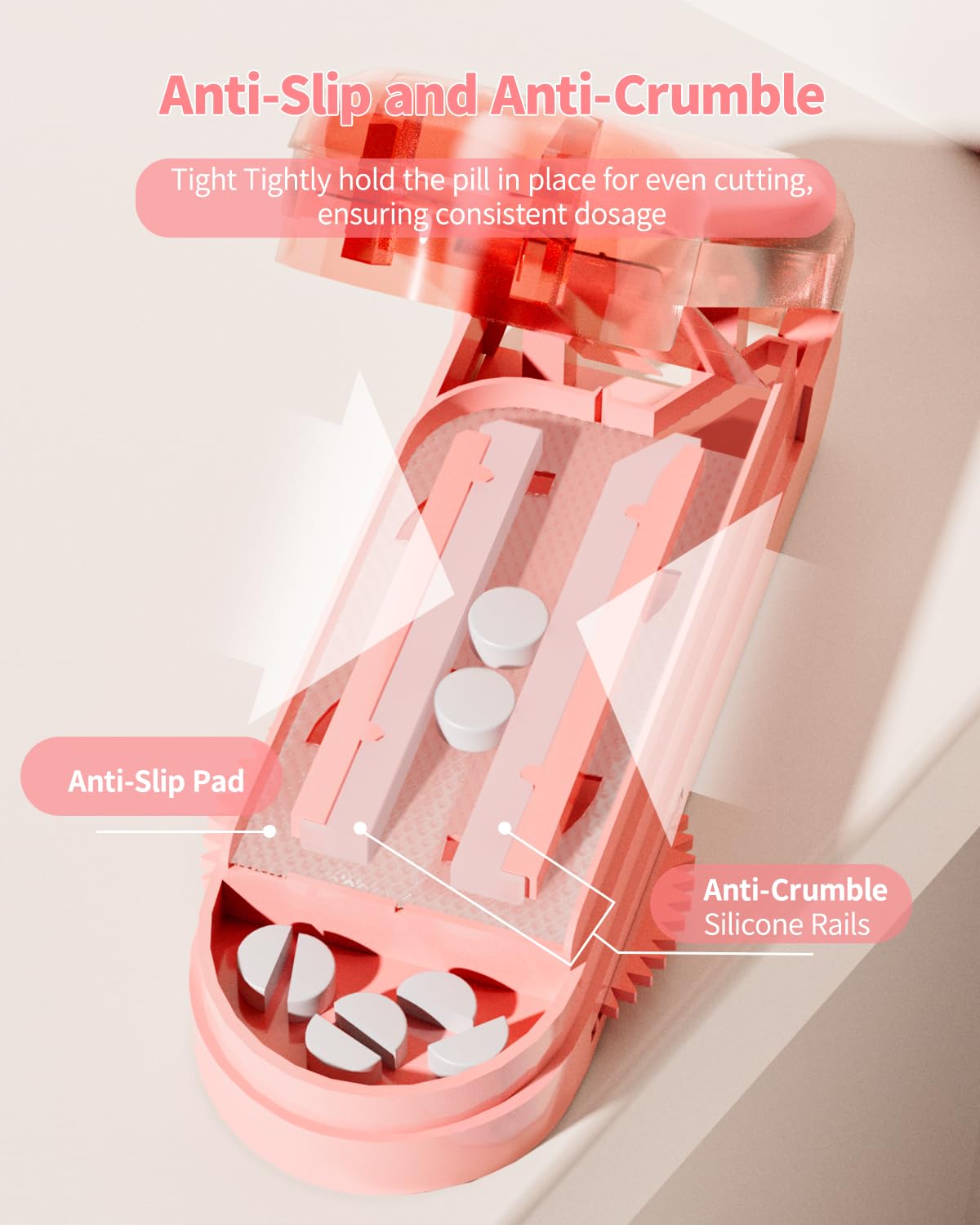 Cotatoc reglage-distance-bande-silicone: ajustement precis pour pilules de tailles variees.